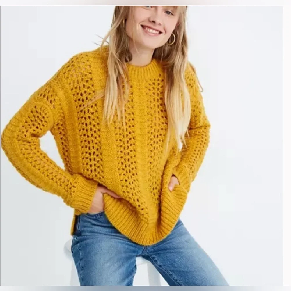 Madewell Windemere Pointelle Pullover Sweater